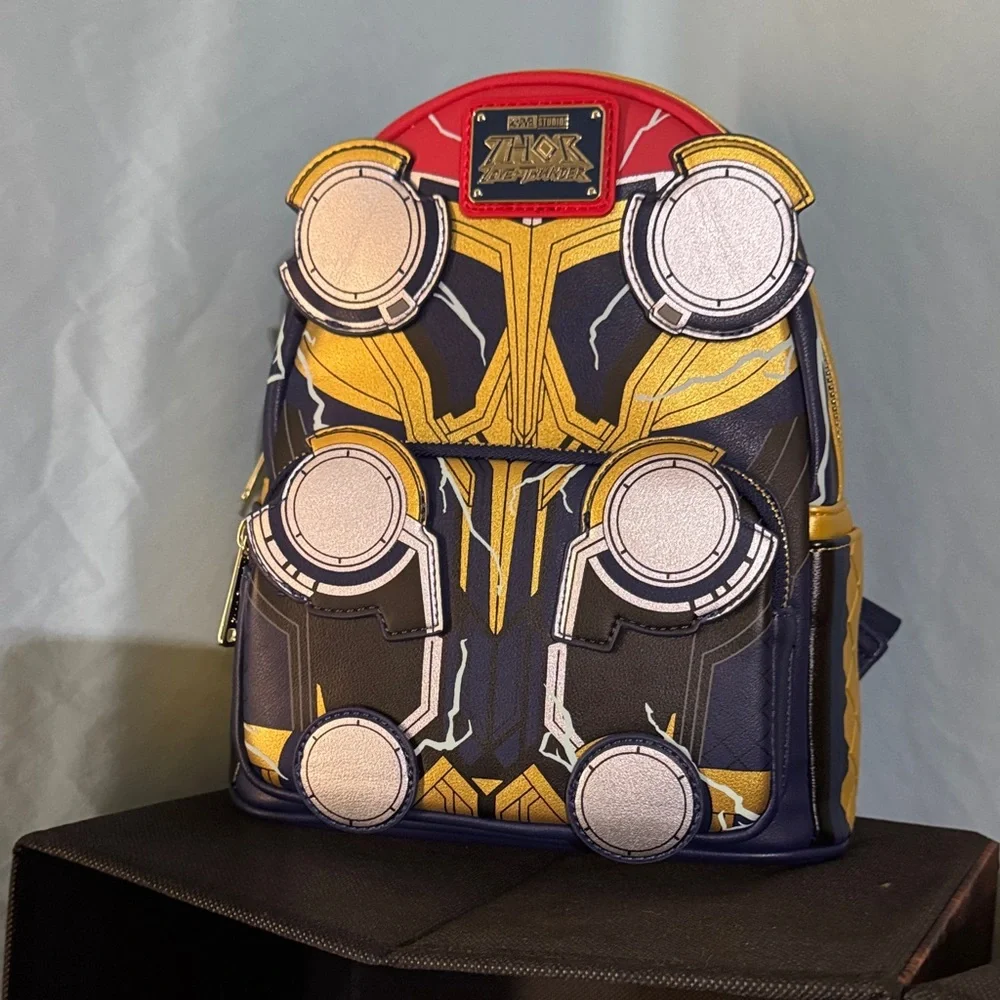 Loungefly Blue, Black & Gold Thor: Love and Thunder Mini Backpack